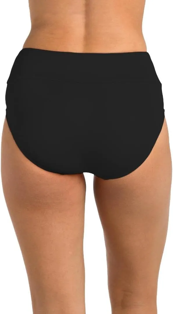 24th & Ocean Women's High Waist Hipster Bikini Swimsuit Bottom
