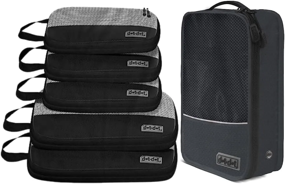 5pc Compression Packing Cubes   Travel Shoe Bag