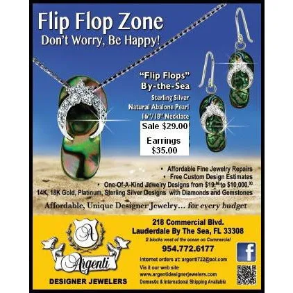 Abalone Flip Flops By The Sea