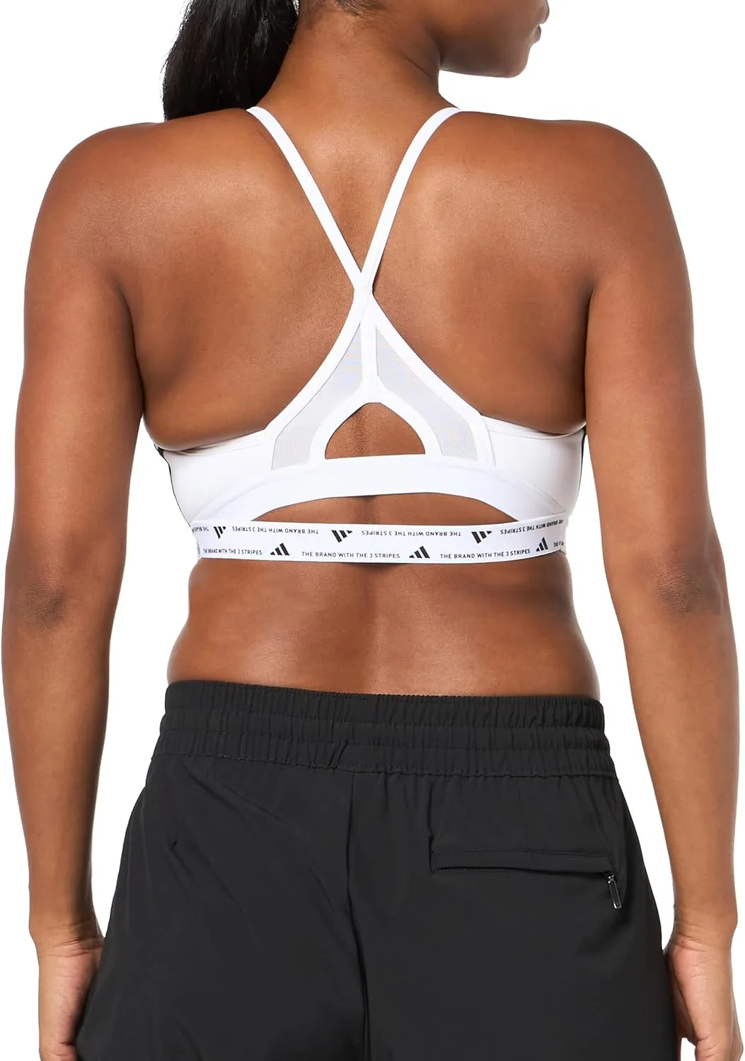 adidas Women's Aeroreact Training Light-Support 3-Stripes Bra