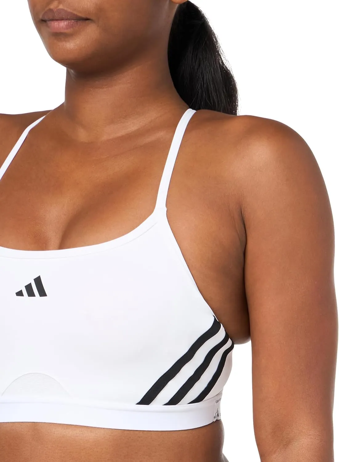 adidas Women's Aeroreact Training Light-Support 3-Stripes Bra