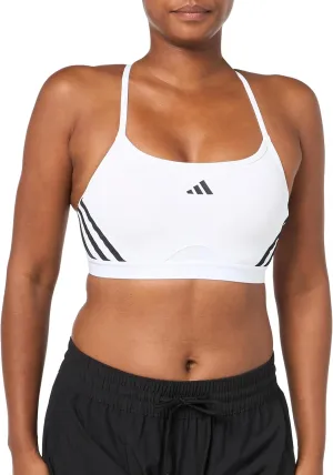 adidas Women's Aeroreact Training Light-Support 3-Stripes Bra