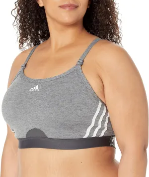 adidas Women's Training Light Support 3 Stripe Bra