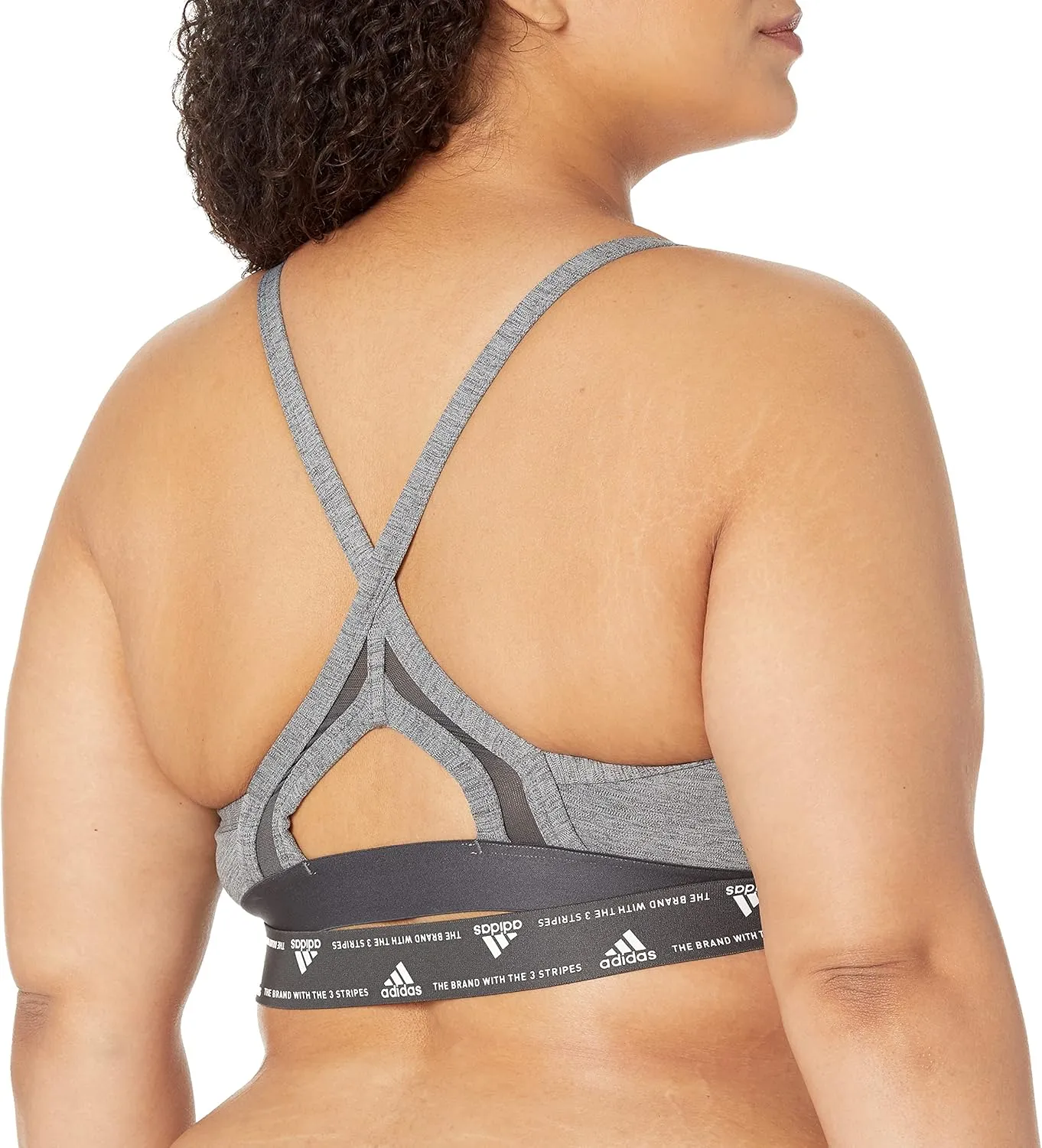 adidas Women's Training Light Support 3 Stripe Bra