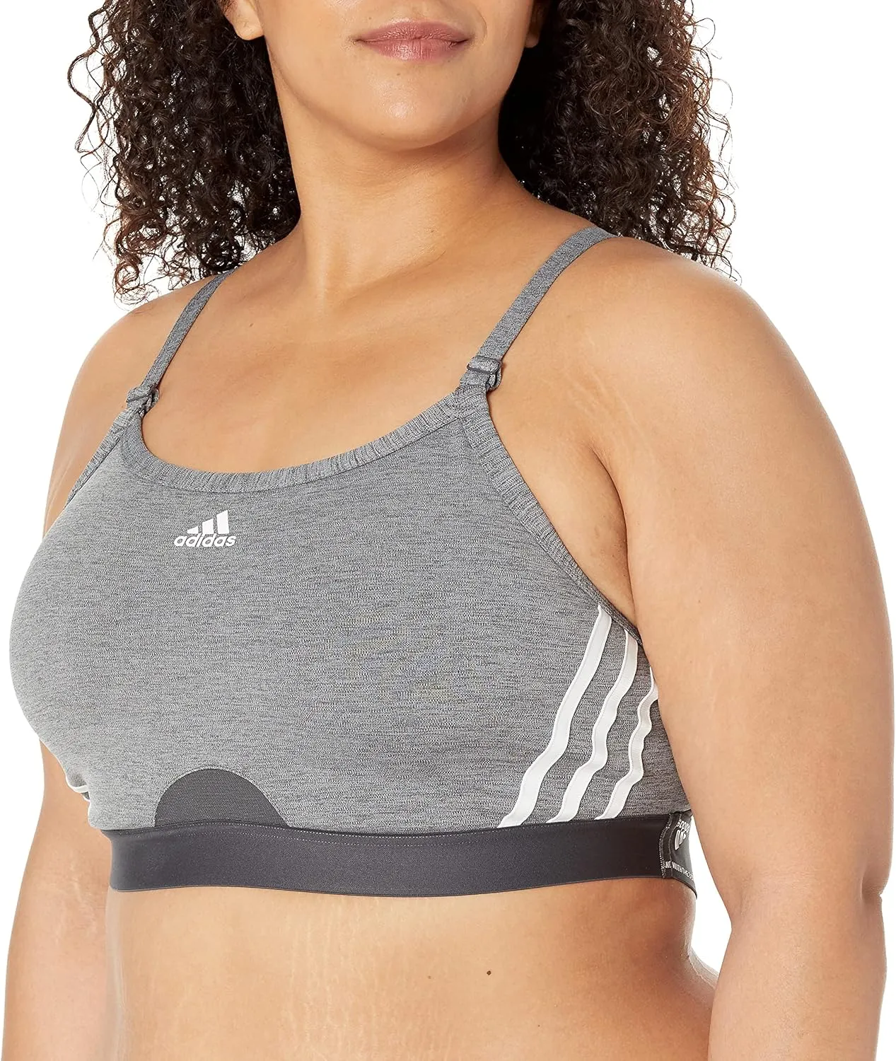 adidas Women's Training Light Support 3 Stripe Bra