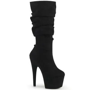 ADORE-1061 Pleaser Black Faux Suede Sexy Platform Shoes (Pole Dancing Heels)