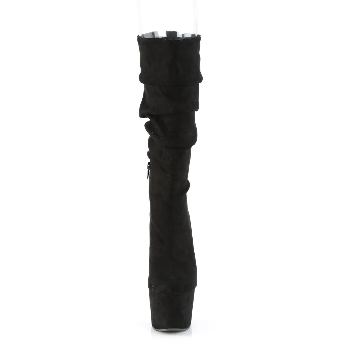 ADORE-1061 Pleaser Black Faux Suede Sexy Platform Shoes (Pole Dancing Heels)