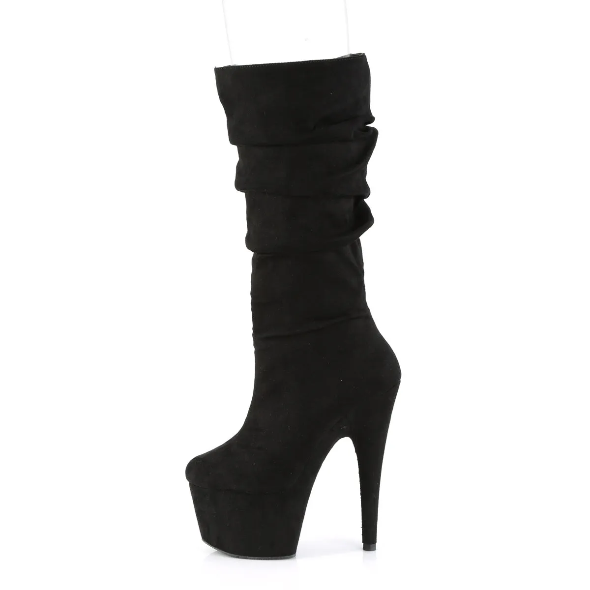 ADORE-1061 Pleaser Black Faux Suede Sexy Platform Shoes (Pole Dancing Heels)