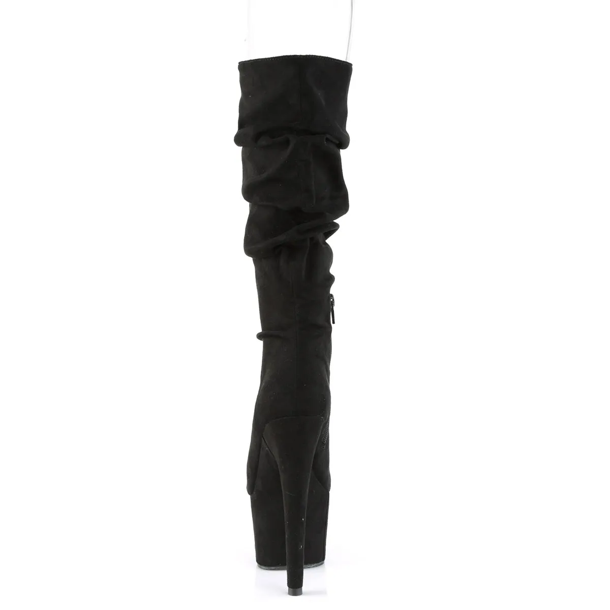 ADORE-1061 Pleaser Black Faux Suede Sexy Platform Shoes (Pole Dancing Heels)