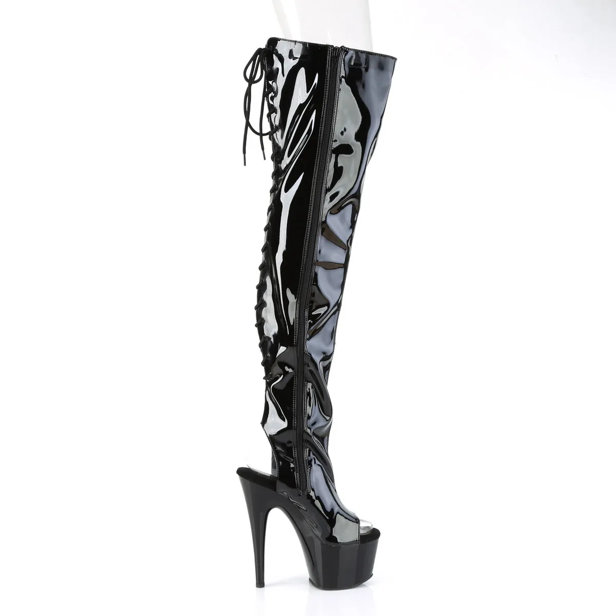 ADORE-3017 Pleaser Black Patent Sexy Platform Shoes (Pole Dancing Heels)