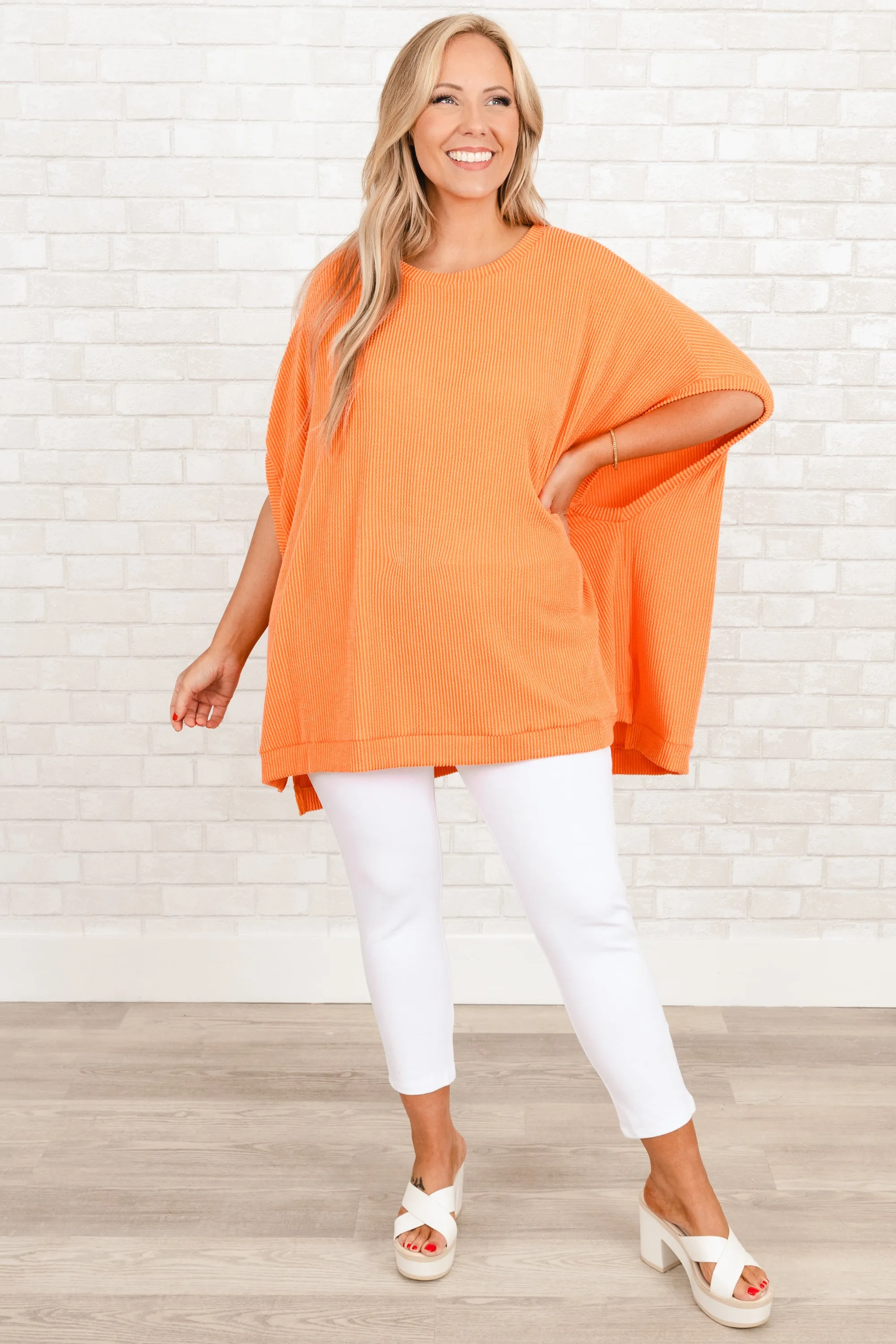 All About Knits Top, Orange