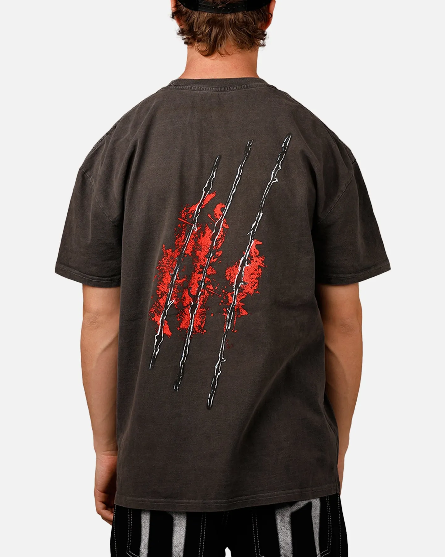 American Thrift X A Nightmare on Elm Street 'Horror Classics' Claw Heavy T-Shirt Black Wash