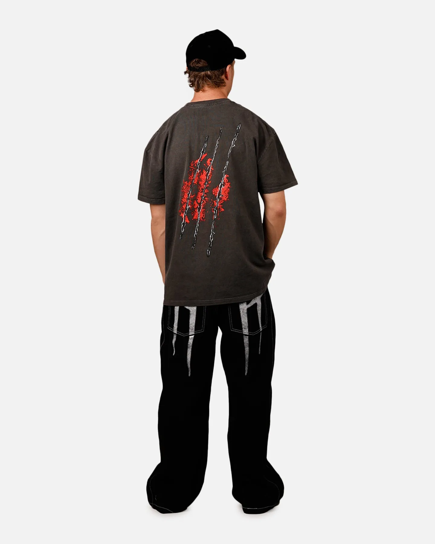 American Thrift X A Nightmare on Elm Street 'Horror Classics' Claw Heavy T-Shirt Black Wash