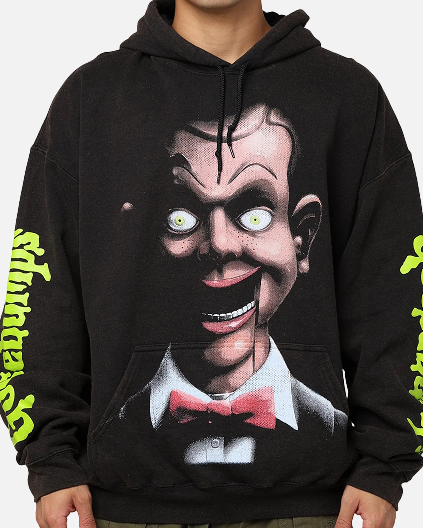 American Thrift X Goosebumps Living Dummy Vintage Hoodie Black Wash