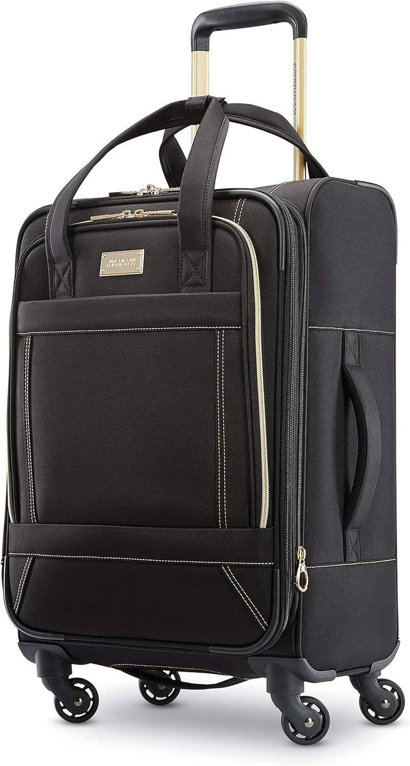 American Tourister Belle Voyage Softside Luggage with Spinner Wheels, Black, Carry-On 21-Inch