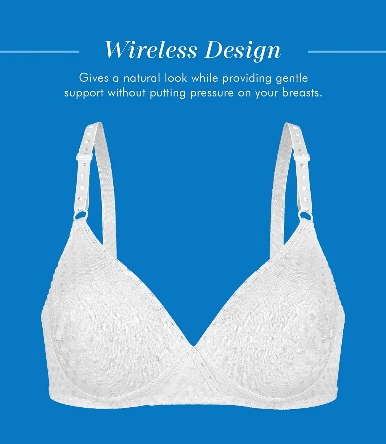 Bestform 5006238 Patterned Wireless Cotton Bra with Light Padding