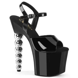 BLISS-709 Pleaser Black/Silver Sexy Platform Shoes (Pole Dancing Heels)