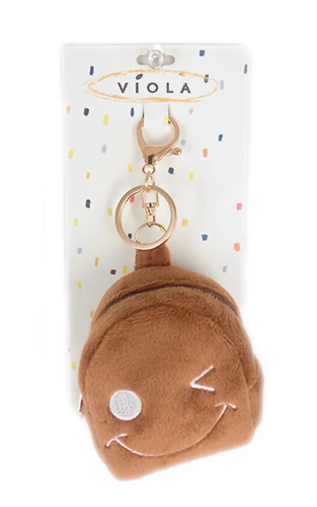 [BOGO] TD0413 Wink Emoji Backpack Key Chain