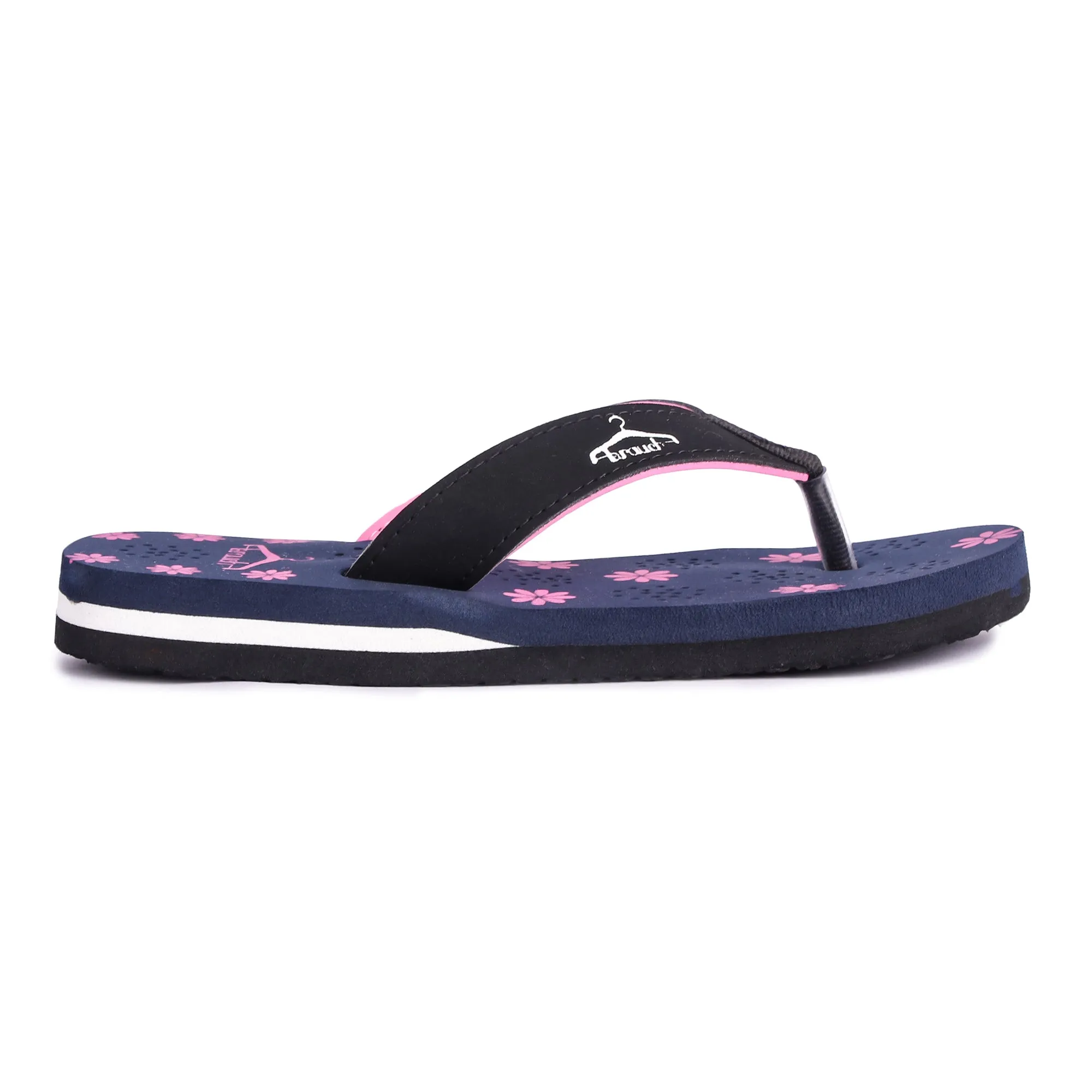 Brauch Women's Casual Blue Floral Flip Flops