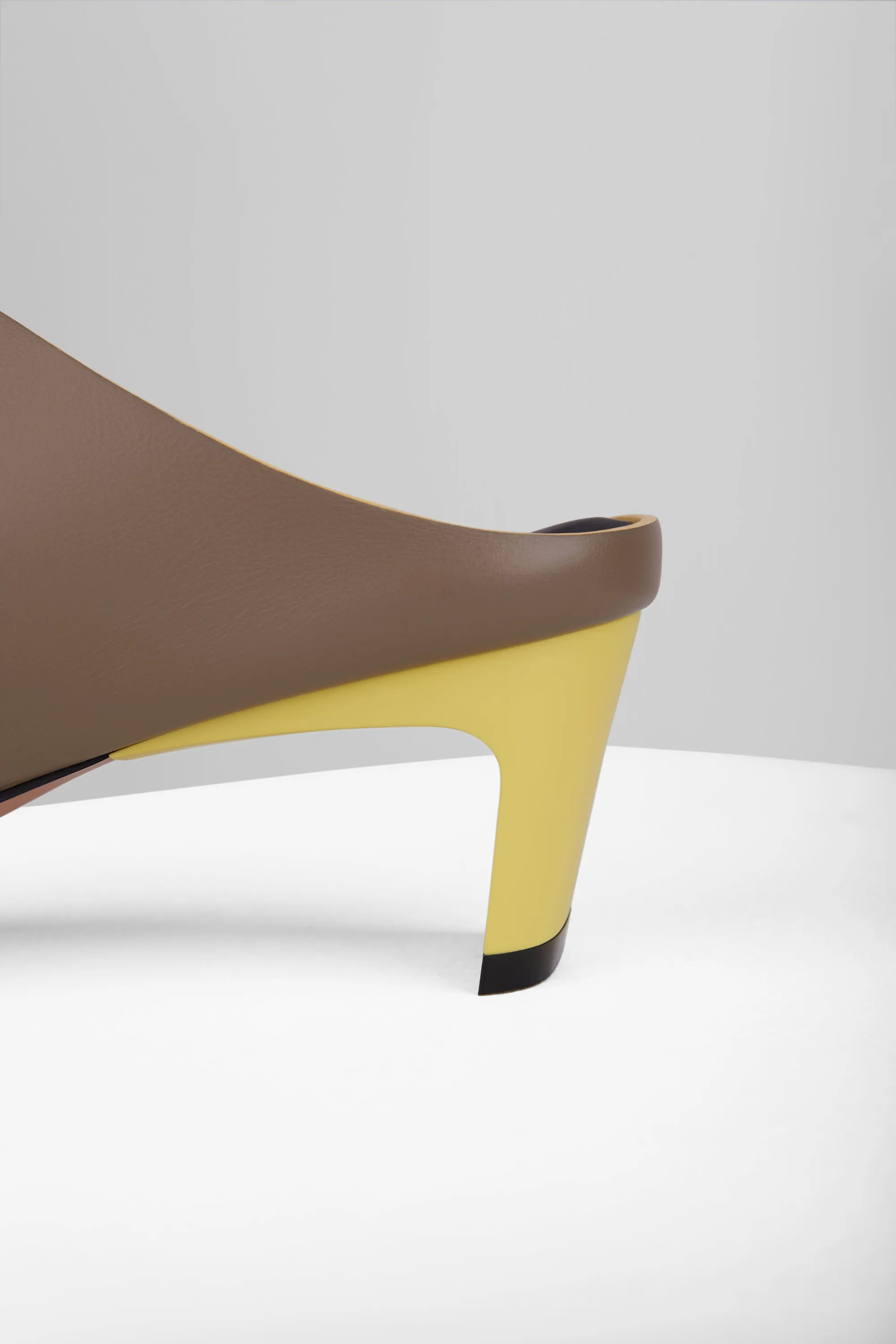 Canvas Mules in Taupe Sole