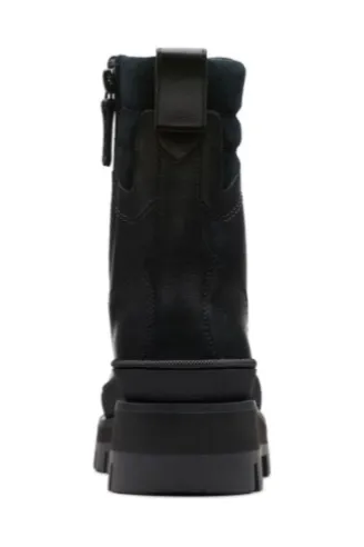 Clarks Orianna2 Hike in Black warmlined leather