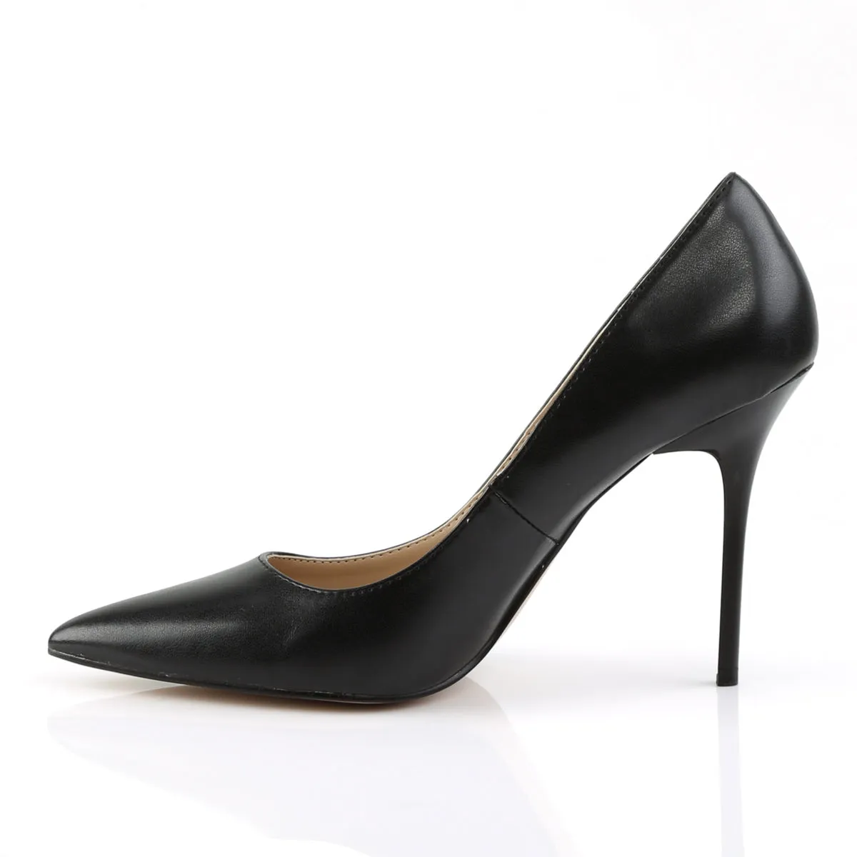 CLASSIQUE-20 Pleaser Black Sexy Single Sole Shoes (Fetish Footwear)