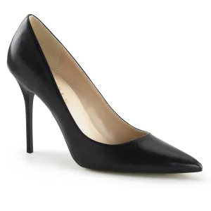 CLASSIQUE-20 Pleaser Black Sexy Single Sole Shoes (Fetish Footwear)