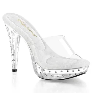 COCKTAIL-501SDT Fabulicious 5" Cocktail Clear Sexy Shoes (Posing Shoes)