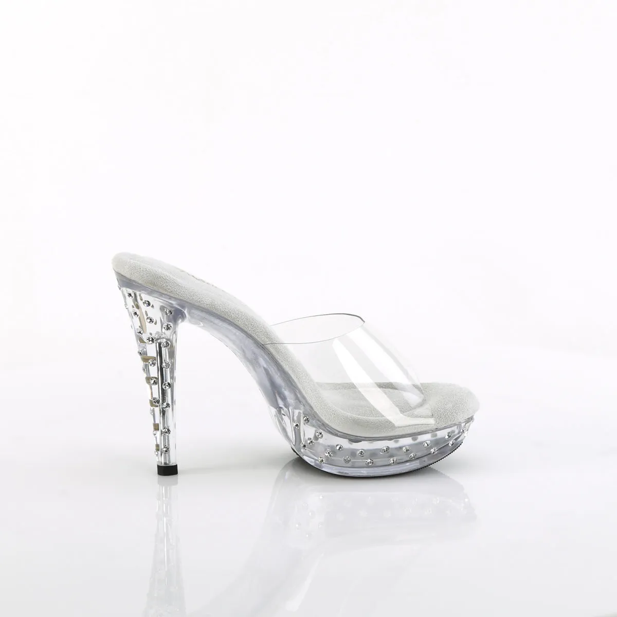 COCKTAIL-501SDT Fabulicious 5" Cocktail Clear Sexy Shoes (Posing Shoes)