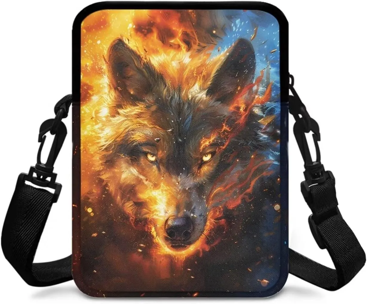 Crossbody Shoulder Bag for Girls, 2 Layer Lightweight Messenger Bag Waist Pouch