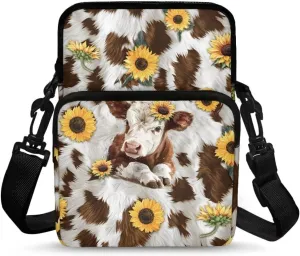 Crossbody Shoulder Bag for Girls, 2 Layer Lightweight Messenger Bag Waist Pouch