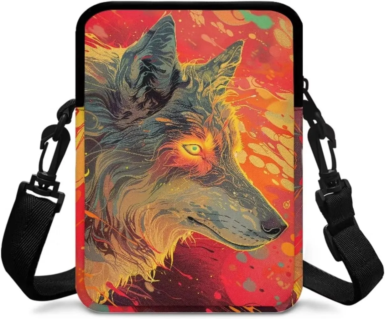 Crossbody Shoulder Bag for Girls, 2 Layer Lightweight Messenger Bag Waist Pouch