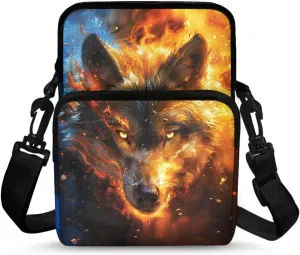 Crossbody Shoulder Bag for Girls, 2 Layer Lightweight Messenger Bag Waist Pouch
