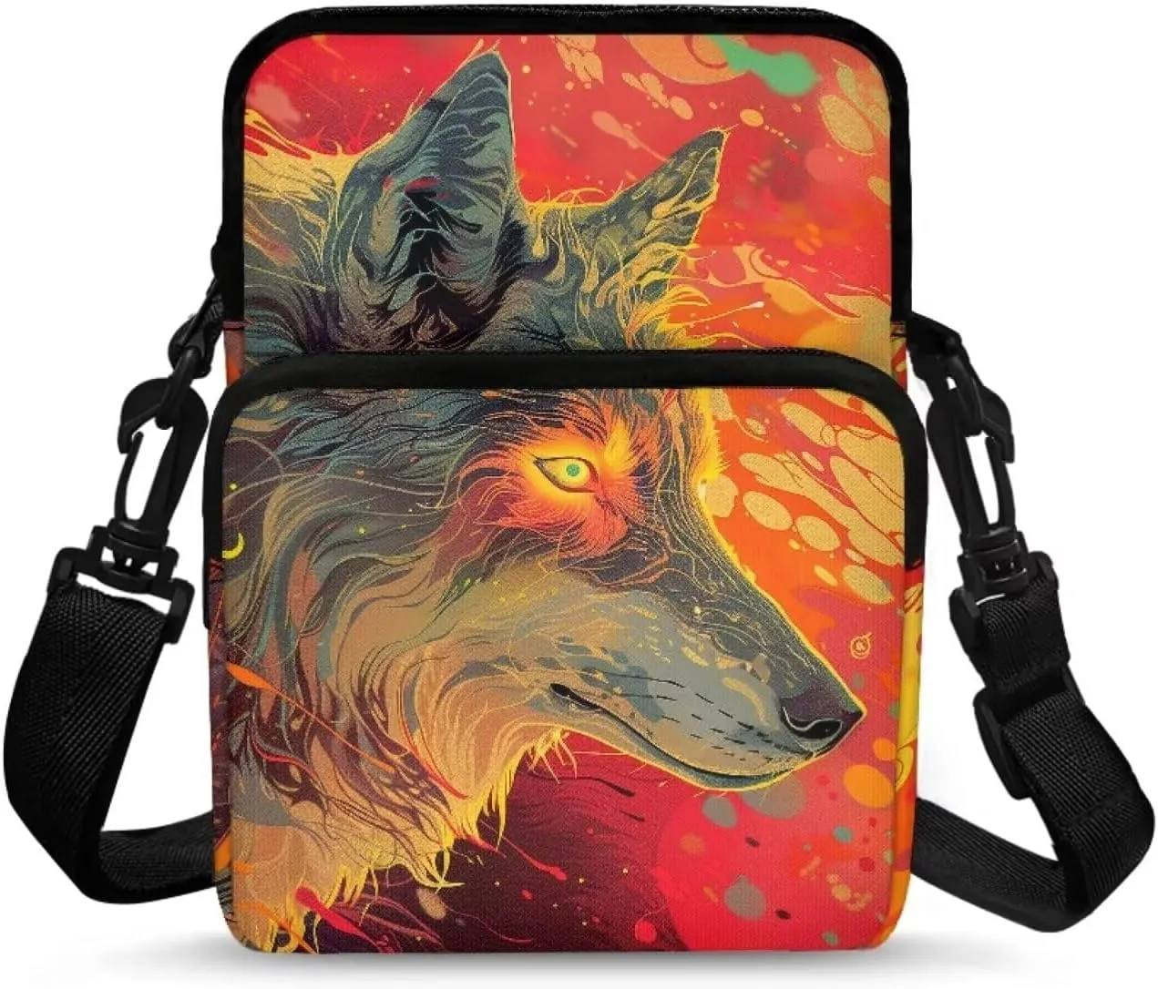 Crossbody Shoulder Bag for Girls, 2 Layer Lightweight Messenger Bag Waist Pouch