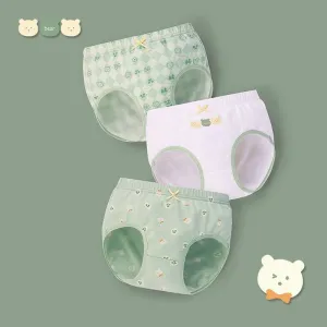 Cute Animal Cotton Girls Briefs [Set of 3]