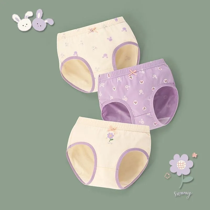 Cute Animal Cotton Girls Briefs [Set of 3]