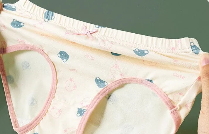 Cute Animal Cotton Girls Briefs [Set of 3]