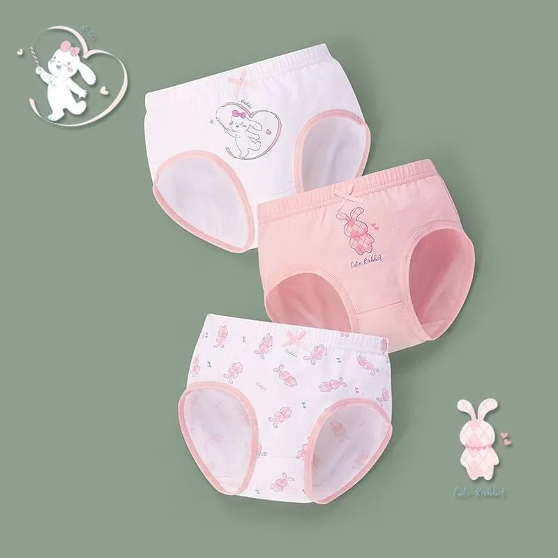 Cute Animal Cotton Girls Briefs [Set of 3]