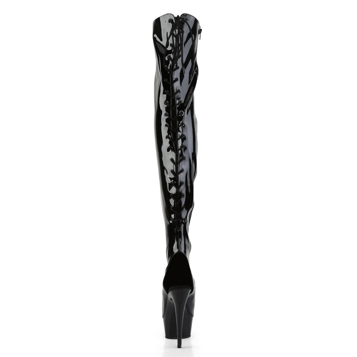 DELIGHT-3017 Pleaser Black Patent Sexy Platform Shoes (Pole Dancing Heels)