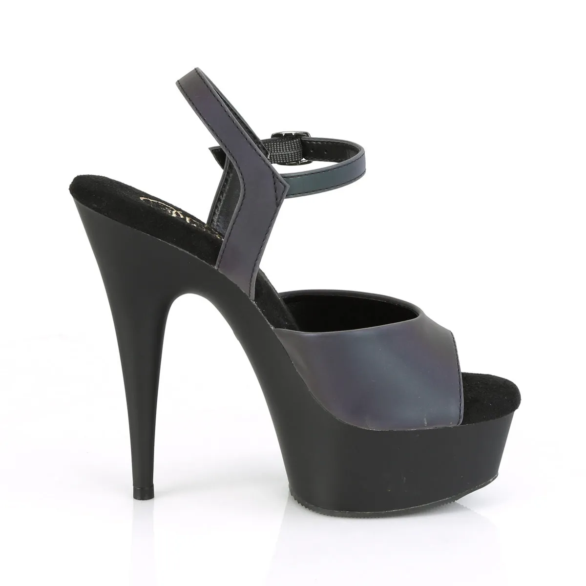 DELIGHT-609REFL Pleaser Green Multi Reflective Sexy Platform Shoes (Pole Dancing Heels)
