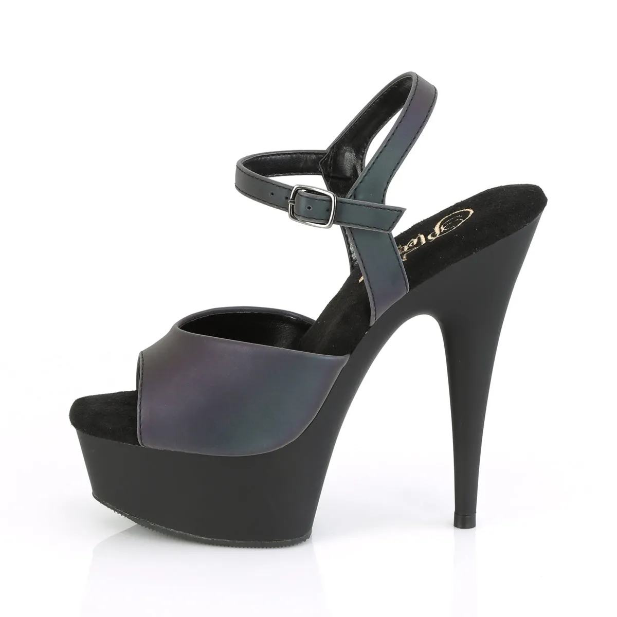 DELIGHT-609REFL Pleaser Green Multi Reflective Sexy Platform Shoes (Pole Dancing Heels)