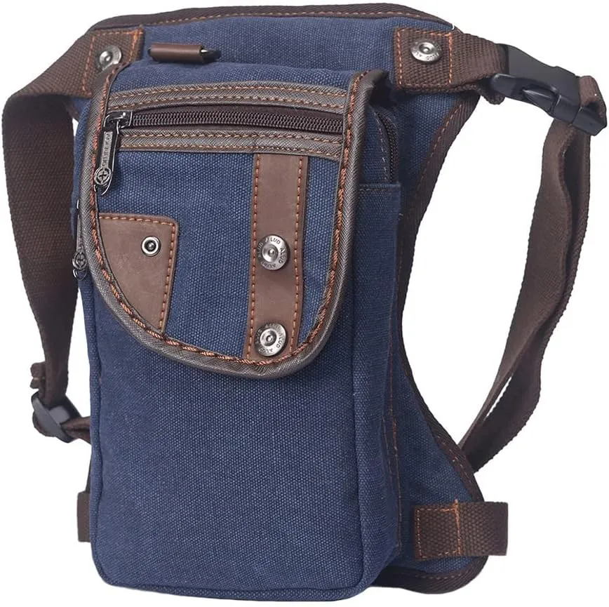 Drop Leg Bag Outdoor Tactical Fanny Pack for Men Women Multifunctional Thigh Bag for Motorcycle Bike Hiking Traveling Fishing Waist Leg Bag Dark Blue