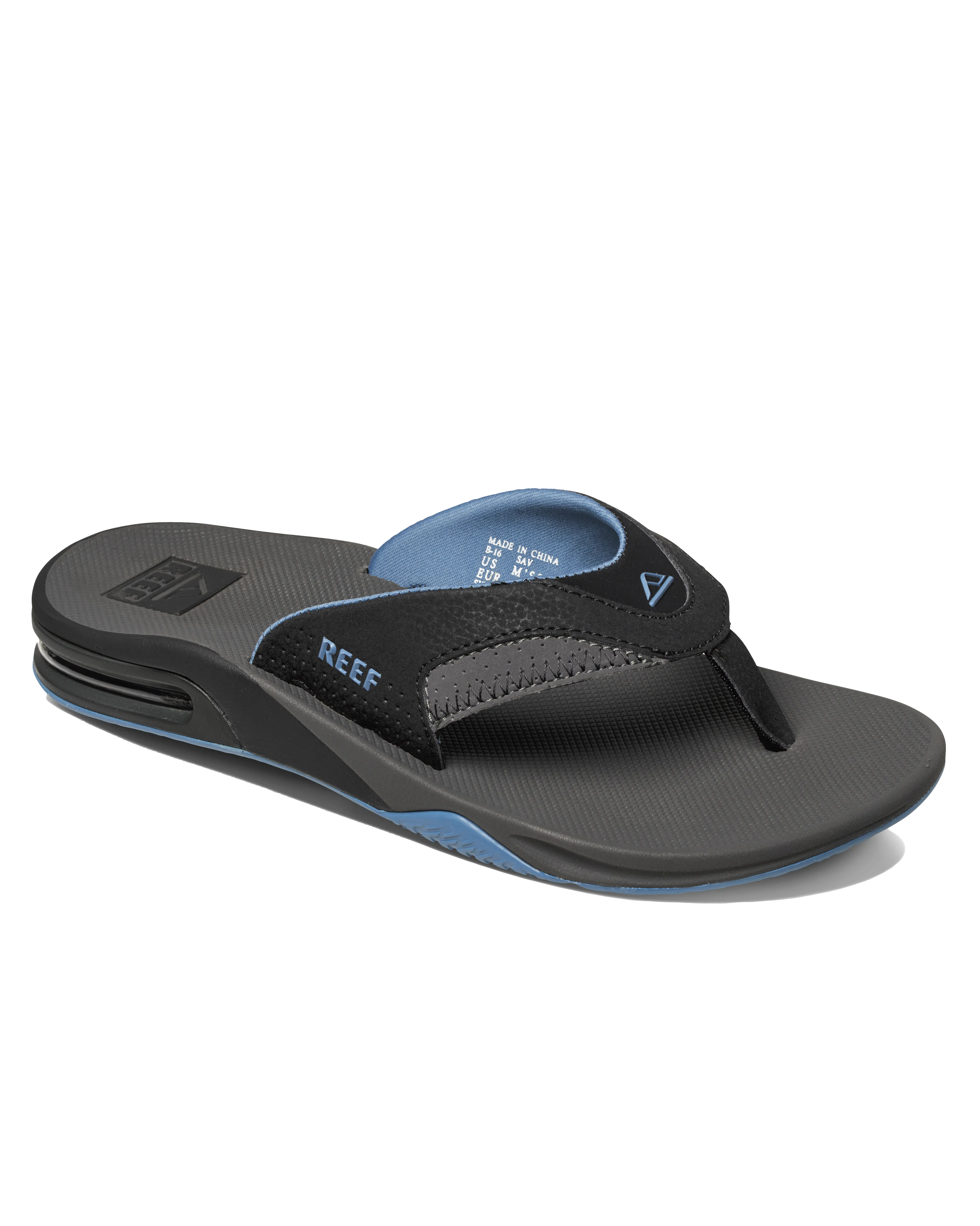 Fanning Flip Flops in Grey & Light Blue