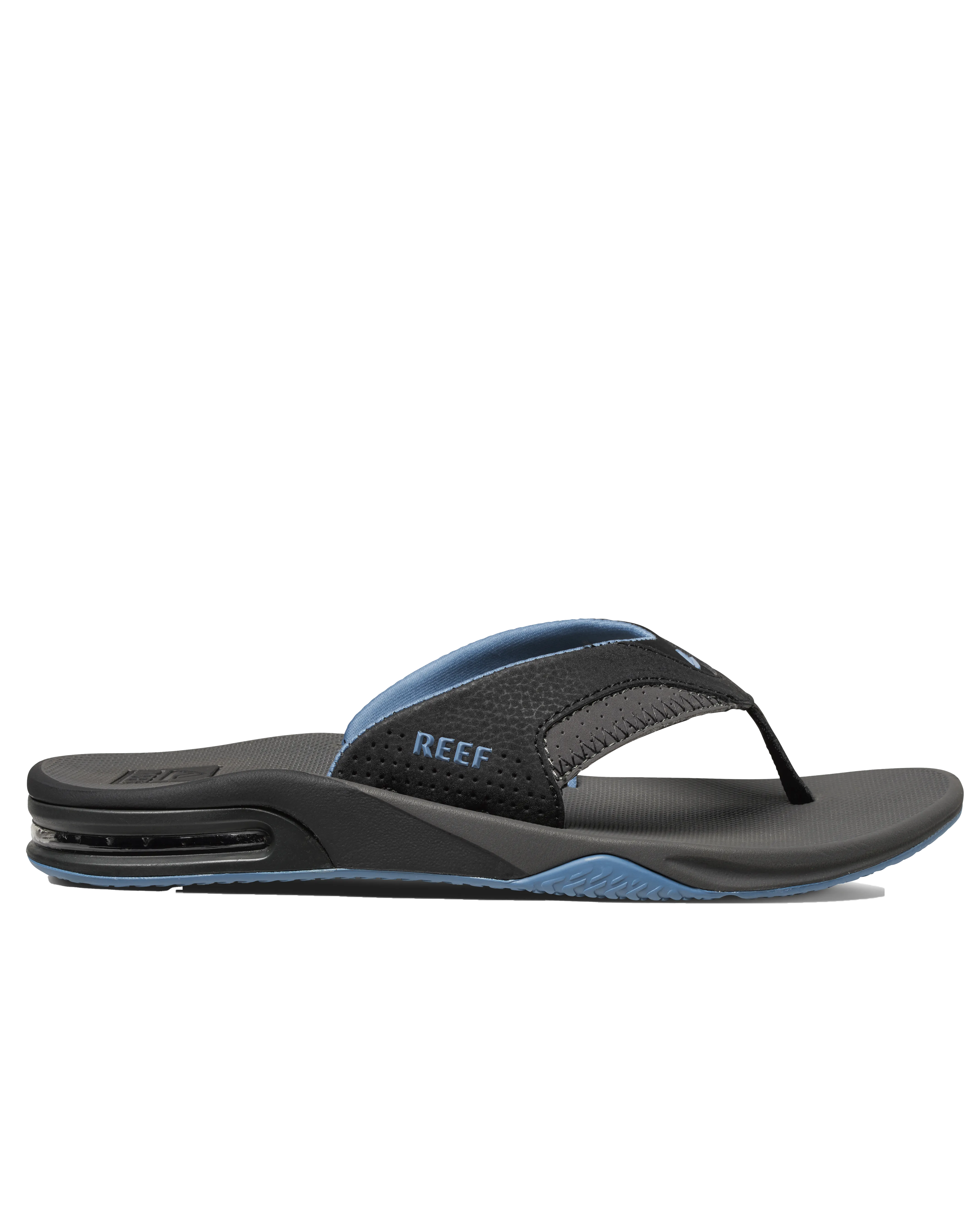 Fanning Flip Flops in Grey & Light Blue