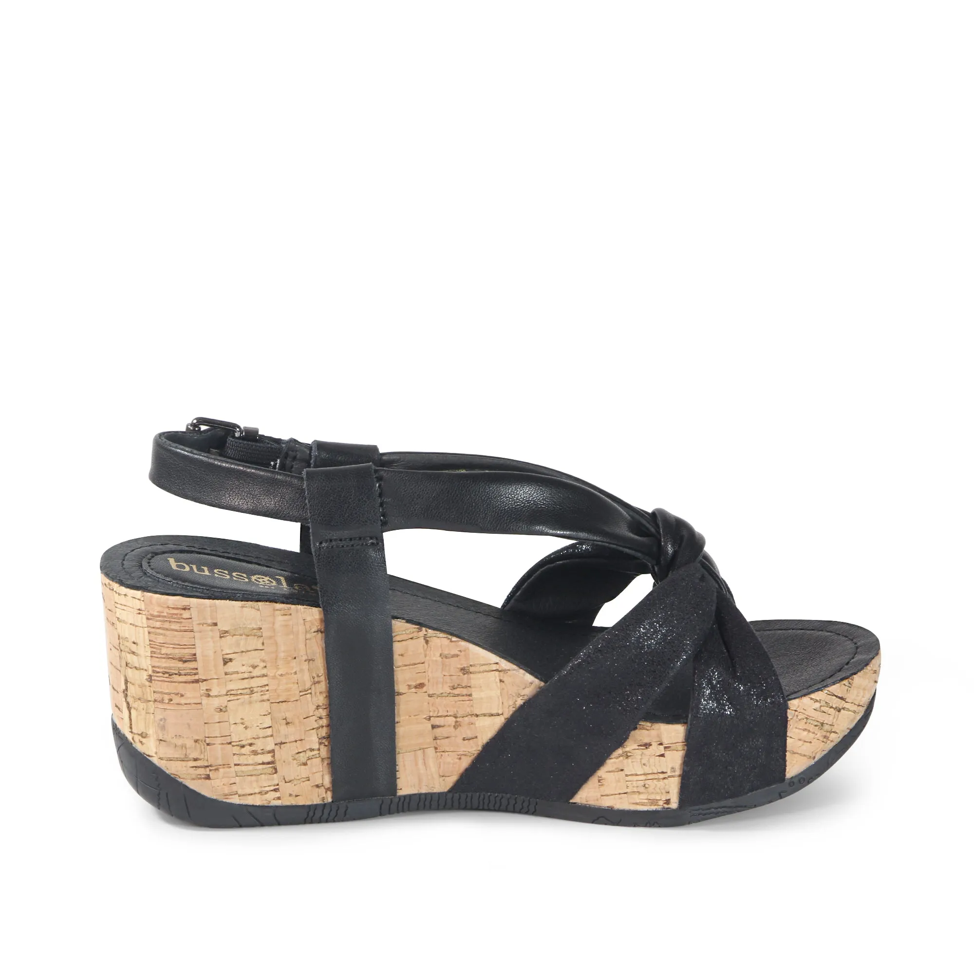 Formentera Bowknot Wedge Sandals (Nero)