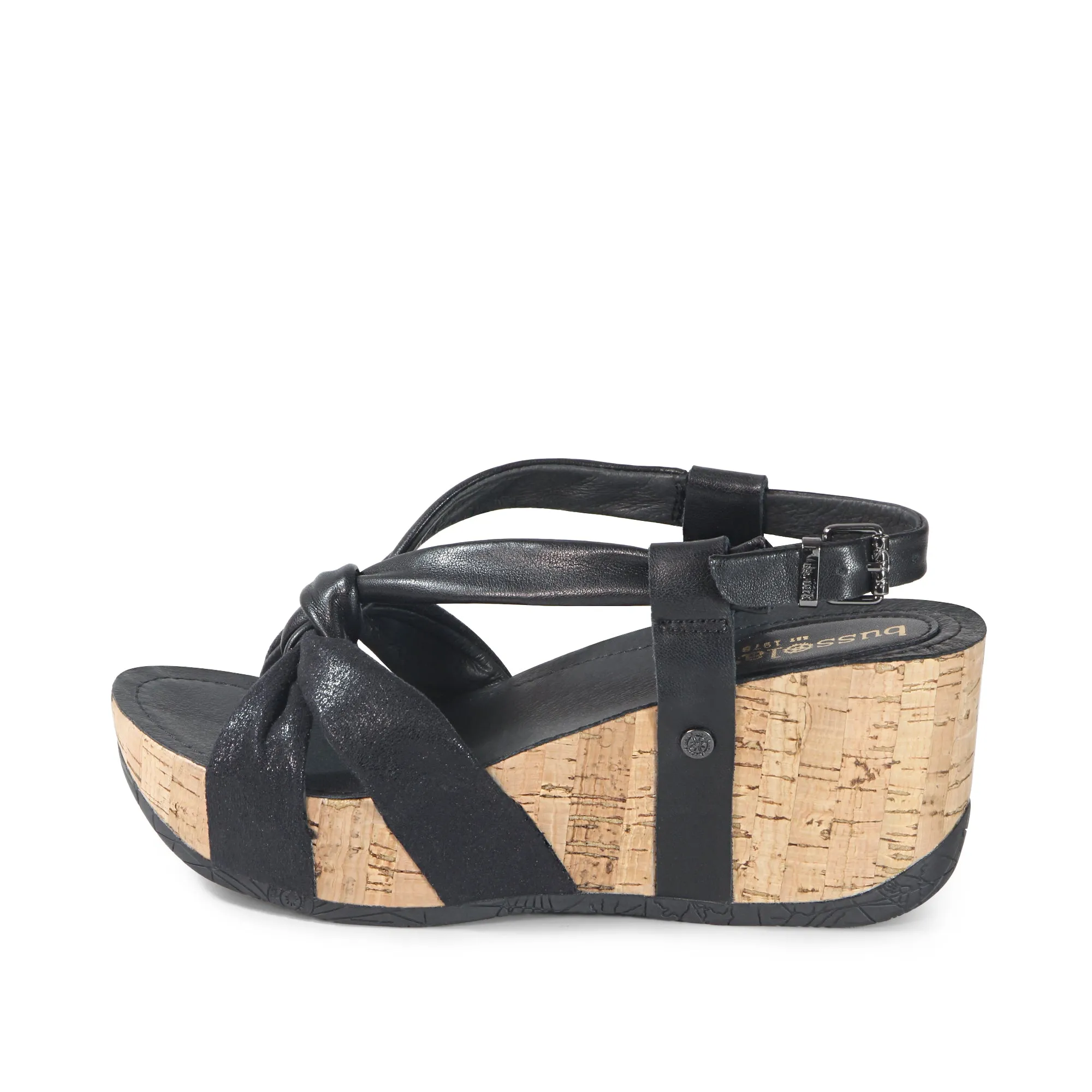 Formentera Bowknot Wedge Sandals (Nero)