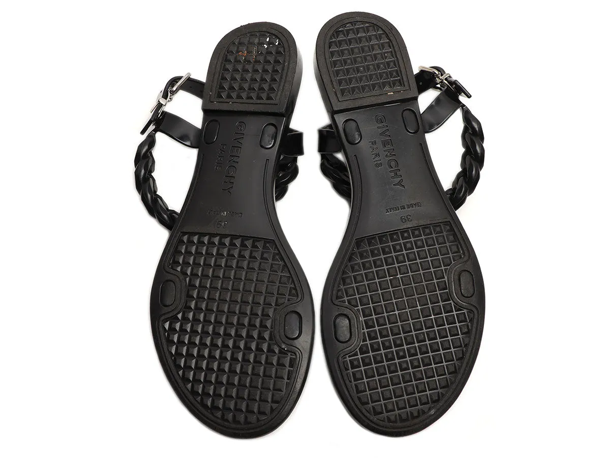 Givenchy Black Chain Jelly Flat Sandals