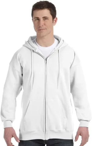 Hanes Men's Light Steel Full-Zipper Hoodie, White, Small