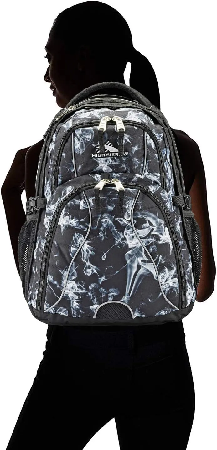 High Sierra Swerve Laptop Backpack, Black Steam/Black, One Size