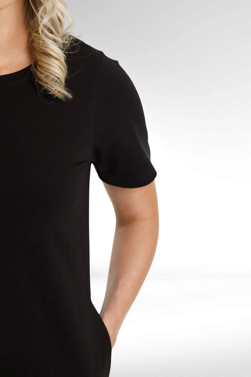 Homelee Taylor Tee Dress Black